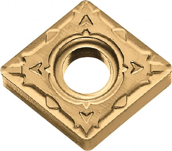 Kyocera - CNMG431 WP Grade CA510 Carbide Turning Insert - TiCN/Al2O3/TiN Finish, 80° Diamond, 1/2" Inscr Circle, 3/16" Thick, 1/64" Corner Radius - Americas Industrial Supply