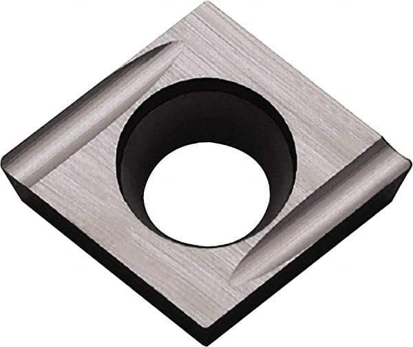Kyocera - CCET21.50.2 U Grade PV720 Cermet Turning Insert - TiCN (Megacoat Nano) Finish, 80° Diamond, 1/4" Inscr Circle, 3/32" Thick, 0.004" Corner Radius - Americas Industrial Supply