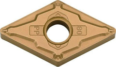Kyocera - DNMG431 PP Grade CA530 Carbide Turning Insert - TiCN/Al2O3/TiN Finish, 55° Diamond, 1/2" Inscr Circle, 3/16" Thick, 1/64" Corner Radius - Americas Industrial Supply