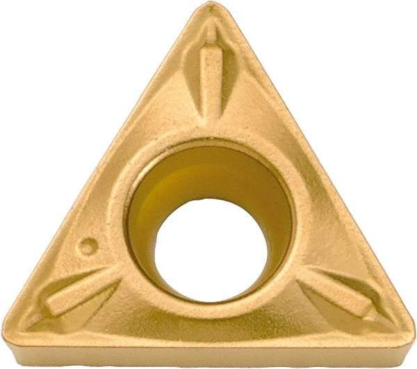 Kyocera - TCMX21.51 WP Grade CA515 Carbide Turning Insert - TiCN/Al2O3/TiN Finish, 60° Triangle, 1/4" Inscr Circle, 3/32" Thick, 1/64" Corner Radius - Americas Industrial Supply