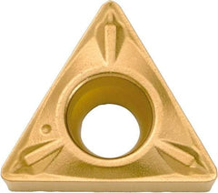 Kyocera - TCMX21.51 WP Grade CA515 Carbide Turning Insert - TiCN/Al2O3/TiN Finish, 60° Triangle, 1/4" Inscr Circle, 3/32" Thick, 1/64" Corner Radius - Americas Industrial Supply