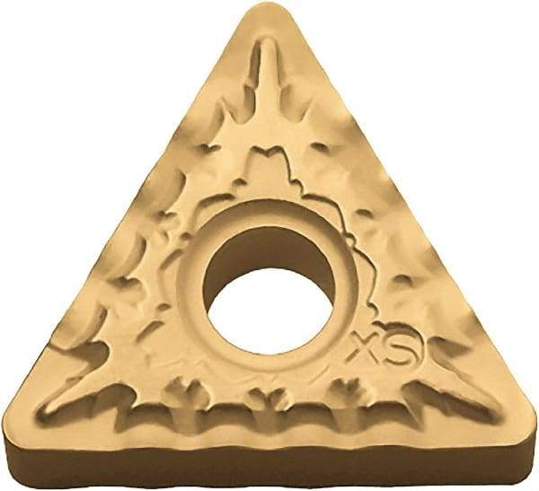 Kyocera - TNMG332 XS Grade PV720 Cermet Turning Insert - TiCN (Megacoat Nano) Finish, 60° Triangle, 3/8" Inscr Circle, 3/16" Thick, 1/32" Corner Radius - Americas Industrial Supply