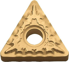 Kyocera - TNMG332 XS Grade PV720 Cermet Turning Insert - TiCN (Megacoat Nano) Finish, 60° Triangle, 3/8" Inscr Circle, 3/16" Thick, 1/32" Corner Radius - Americas Industrial Supply