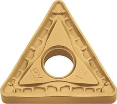 Kyocera - TNMM432 PX Grade CA525 Carbide Turning Insert - TiCN/Al2O3/TiN Finish, 60° Triangle, 1/2" Inscr Circle, 3/16" Thick, 1/32" Corner Radius - Americas Industrial Supply