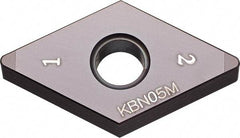 Kyocera - DNGA431 Grade KBN05M CBN Turning Insert - Megacoat Finish, 55° Diamond, 1/2" Inscr Circle, 3/16" Thick, 1/64" Corner Radius - Americas Industrial Supply
