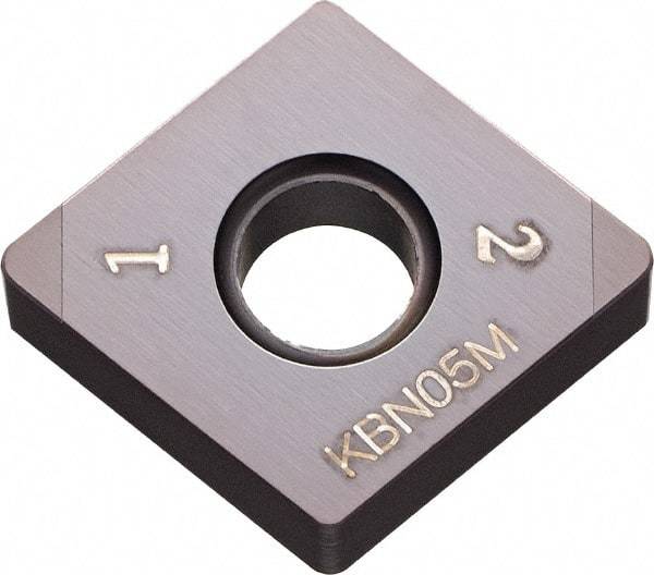 Kyocera - CNGA431 Grade KBN05M CBN Turning Insert - Megacoat Finish, 80° Diamond, 1/2" Inscr Circle, 3/16" Thick, 1/64" Corner Radius - Americas Industrial Supply