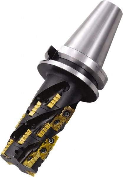 Kyocera - 16 Inserts, 160mm Cut Diam, 40mm Arbor Diam, 45mm Max Depth of Cut, Indexable Square-Shoulder Face Mill - 90° Lead Angle, 70mm High, APMT 2506 Insert Compatibility - Americas Industrial Supply