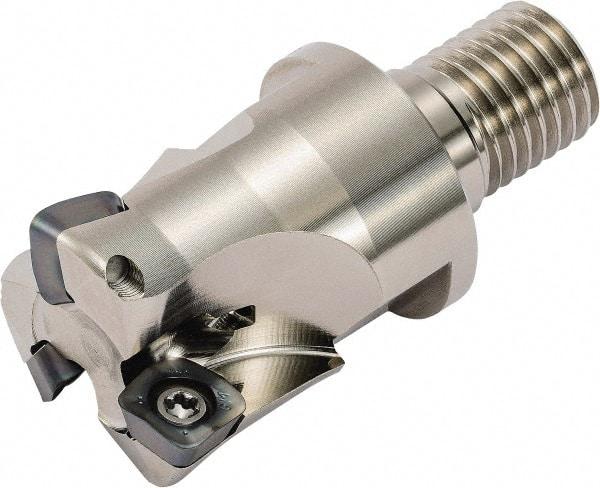Kyocera - 35mm Cut Diam, 1.5mm Max Depth, M16 Modular Connection Indexable High-Feed End Mill - Screw Holding Method, SOMT 100420ER-.. Insert, MFH Toolholder, Through Coolant - Americas Industrial Supply