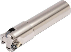 Kyocera - 32mm Cut Diam, 1.5mm Max Depth, 32mm Shank Diam, Weldon Shank Indexable High-Feed End Mill - Screw Holding Method, SOMT 100420ER-.. Insert, MFH Toolholder, Through Coolant - Americas Industrial Supply