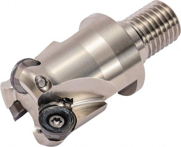Kyocera - 40mm Cutting Diam, 6mm Max Depth of Cut, Modular Connection Indexable Copy End Mill - 4 Inserts, RPGT 12, RPMT 12 Insert, MRX Toolholder - Americas Industrial Supply