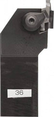 Kyocera - GFVS, External, Right Hand, 0.18" Max Depth of Cut, 2.4892 to 5.9944mm Groove Width, Indexable Grooving Tool Holder - GVF... B, GVF... BR Insert Compatibility, 3/4" Shank Height, 3/4" Shank Width, 5" OAL - Americas Industrial Supply