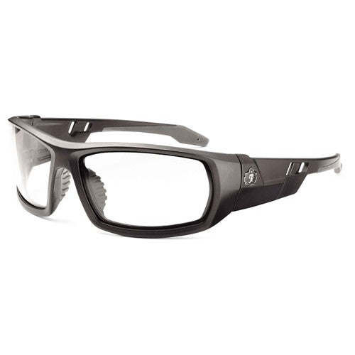 Odin Clear Lens Matte Black Safety Glasses - Americas Industrial Supply