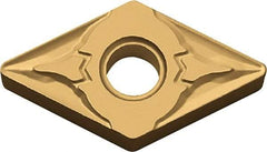 Kyocera - DNMG443 GT Grade CA525 Carbide Turning Insert - TiCN/Al2O3/TiN Finish, 55° Diamond, 1/2" Inscr Circle, 1/4" Thick, 3/64" Corner Radius - Americas Industrial Supply