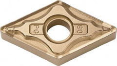 Kyocera - DNMG442 PG Grade CA525 Carbide Turning Insert - TiCN/Al2O3/TiN Finish, 55° Diamond, 1/2" Inscr Circle, 1/4" Thick, 1/32" Corner Radius - Americas Industrial Supply