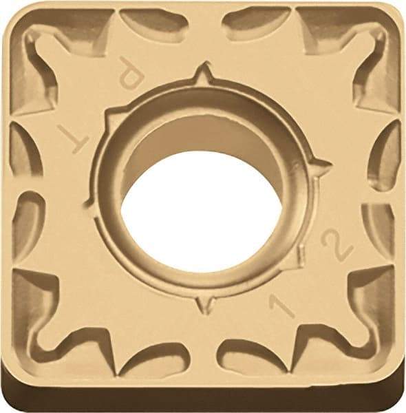Kyocera - SNMG432 PT Grade CA525 Carbide Turning Insert - TiCN/Al2O3/TiN Finish, 90° Square, 1/2" Inscr Circle, 3/16" Thick, 1/32" Corner Radius - Americas Industrial Supply