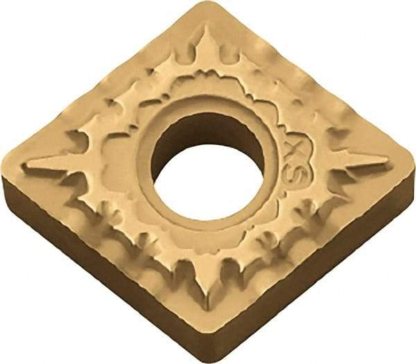 Kyocera - CNMG432 XS Grade CA525 Carbide Turning Insert - TiCN/Al2O3/TiN Finish, 80° Diamond, 1/2" Inscr Circle, 3/16" Thick, 1/32" Corner Radius - Americas Industrial Supply