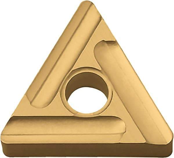 Kyocera - TNMG331 ST Grade CA6525 Carbide Turning Insert - TiCN/Al2O3/TiN Finish, 60° Triangle, 3/8" Inscr Circle, 3/16" Thick, 1/64" Corner Radius - Americas Industrial Supply