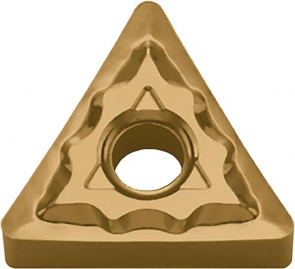 Kyocera - TNMG332 TK Grade CA6515 Carbide Turning Insert - TiCN/Al2O3/TiN Finish, 60° Triangle, 3/8" Inscr Circle, 3/16" Thick, 1/32" Corner Radius - Americas Industrial Supply