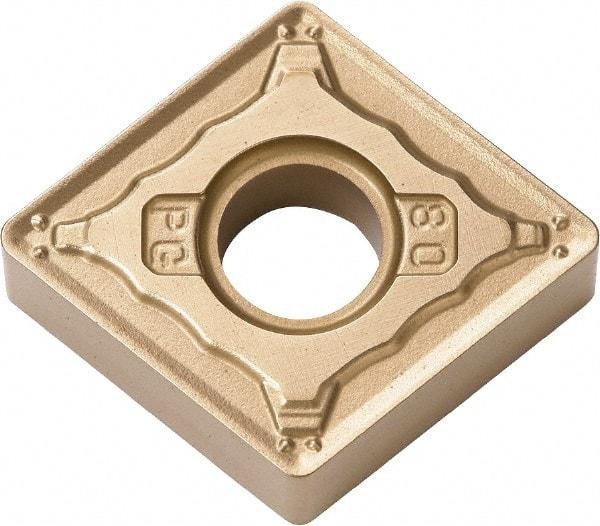 Kyocera - CNMG434 PG Grade CA525 Carbide Turning Insert - TiCN/Al2O3/TiN Finish, 80° Diamond, 1/2" Inscr Circle, 3/16" Thick, 1/16" Corner Radius - Americas Industrial Supply