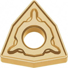 Kyocera - WNMG432 PH Grade CA530 Carbide Turning Insert - TiCN/Al2O3/TiN Finish, 80° Trigon, 1/2" Inscr Circle, 3/16" Thick, 1/32" Corner Radius - Americas Industrial Supply