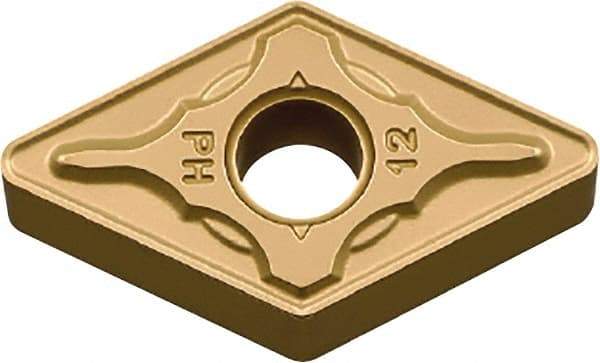 Kyocera - DNMG434 PH Grade CA525 Carbide Turning Insert - TiCN/Al2O3/TiN Finish, 55° Diamond, 1/2" Inscr Circle, 3/16" Thick, 1/16" Corner Radius - Americas Industrial Supply