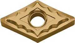 Kyocera - DNMG442 TK Grade CA6515 Carbide Turning Insert - TiCN/Al2O3/TiN Finish, 55° Diamond, 1/2" Inscr Circle, 1/4" Thick, 1/32" Corner Radius - Americas Industrial Supply