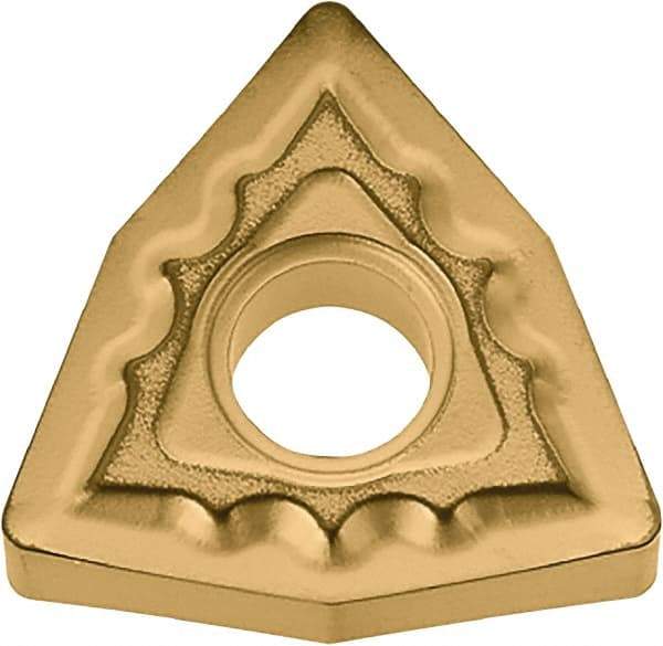 Kyocera - WNMG431 TK Grade CA6525 Carbide Turning Insert - TiCN/Al2O3/TiN Finish, 80° Trigon, 1/2" Inscr Circle, 3/16" Thick, 1/64" Corner Radius - Americas Industrial Supply