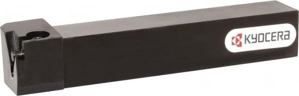 Kyocera - KGBAS, External, Left Hand, 4.5mm Max Depth of Cut, 0.013 to 0.189" Groove Width, Indexable Grooving Tool Holder - GBA43R/L.. Insert Compatibility, 20mm Shank Height, 20mm Shank Width, 125mm OAL - Americas Industrial Supply