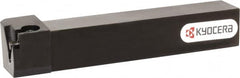 Kyocera - KGBAS, External, Left Hand, 5.5mm Max Depth of Cut, 0.013 to 0.189" Groove Width, Indexable Grooving Tool Holder - GBA43R/L.. Insert Compatibility, 20mm Shank Height, 20mm Shank Width, 125mm OAL - Americas Industrial Supply