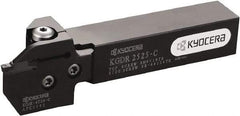 Kyocera - KGD, External, Left Hand, 19.9898mm Max Depth of Cut, 3 to 4mm Groove Width, Indexable Grooving Tool Holder - Multiple Insert Compatibility, 3/4" Shank Height, 3/4" Shank Width, 4.92" OAL - Americas Industrial Supply