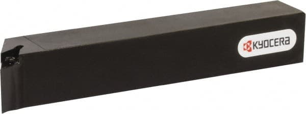 Kyocera - SVPB, Right Hand Cut, 117.50° Lead Angle, 16mm Shank Height x 16mm Shank Width, Neutral Rake Indexable Turning Toolholder - 120mm OAL, VB.. 22.., VC.. 22.. Insert Compatibility, Series SVPB - Americas Industrial Supply