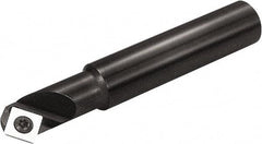 Kyocera - 45° Lead Angle, 42mm Max Cut Diam, 27mm Min Cut Diam, 8.6mm Max Depth of Cut, Indexable Chamfer and Angle End Mill - 2 Inserts, SEKW 421, SEKW 422, SEMT 421 Insert Style, 120mm Overall Length, Straight Shank - Americas Industrial Supply