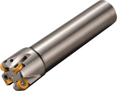 Kyocera - 38.1mm Cutting Diam, 1-1/4" Shank Diam, 8mm Max Depth of Cut, Weldon Flat Indexable Copy End Mill - 2 Inserts, ROMU 16... Insert, MRW Toolholder - Americas Industrial Supply