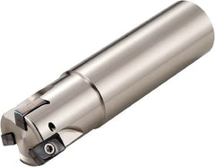 Kyocera - 32mm Cut Diam, 10mm Max Depth of Cut, 32mm Shank Diam, 130mm OAL, Indexable Square Shoulder End Mill - LOMU 1004..ER-GH, LOMU 1004..ER-GM, LOMU 1004..ER-SM Inserts, Cylindrical Shank, 90° Lead Angle, Through Coolant, Series M-Four - Americas Industrial Supply