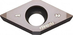 Kyocera - DCMW32.50.5 Grade KBN05M CBN Turning Insert - Megacoat Finish, 55° Diamond, 3/8" Inscr Circle, 5/32" Thick, 0.008" Corner Radius - Americas Industrial Supply