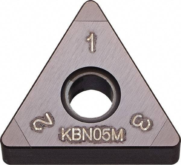 Kyocera - TNGA332 Grade KBN05M CBN Turning Insert - Megacoat Finish, 60° Triangle, 3/8" Inscr Circle, 3/16" Thick, 1/32" Corner Radius - Americas Industrial Supply