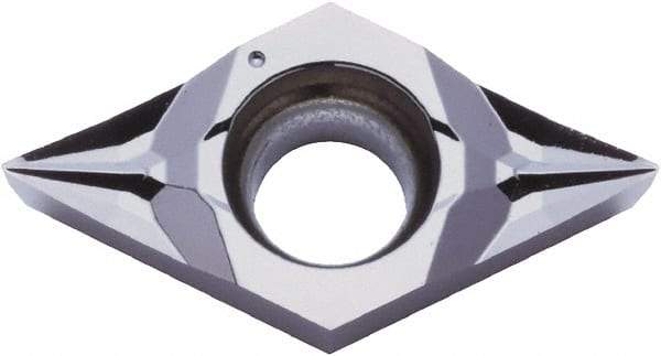 Kyocera - DCGT32.51 SK Grade PR1225 Carbide Turning Insert - Megacoat Finish, 55° Diamond, 3/8" Inscr Circle, 5/32" Thick, 1/64" Corner Radius - Americas Industrial Supply