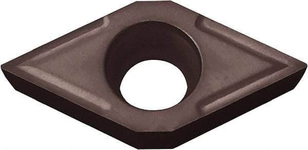 Kyocera - DCGT21.50.5 Grade PR1225 Carbide Turning Insert - Megacoat Finish, 55° Diamond, 1/4" Inscr Circle, 3/32" Thick, 0.008" Corner Radius - Americas Industrial Supply
