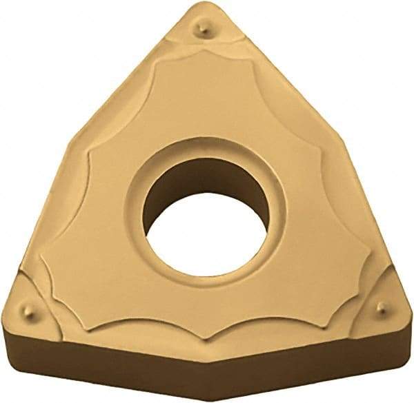 Kyocera - WNMG432 GP Grade PV720 Cermet Turning Insert - TiCN (Megacoat Nano) Finish, 80° Trigon, 1/2" Inscr Circle, 3/16" Thick, 1/32" Corner Radius - Americas Industrial Supply
