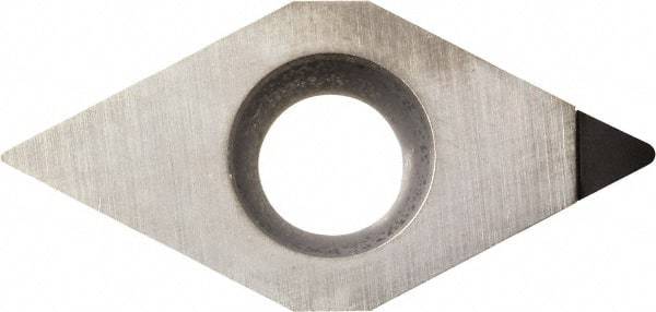 Kyocera - DCMT32.52 Grade KPD001 Polycrystalline Diamond (PCD) Turning Insert - Uncoated, 55° Diamond, 3/8" Inscr Circle, 5/32" Thick, 1/32" Corner Radius - Americas Industrial Supply