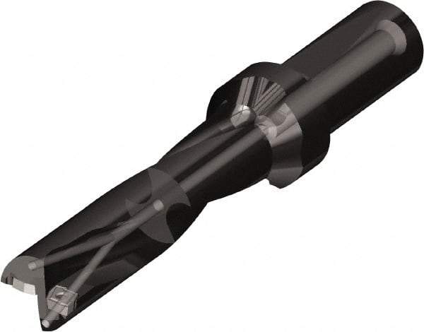 Kyocera - 3-1/4" Max Drill Depth, 4xD, 0.812" Diam, Indexable Insert Drill - 2 Inserts, 1" Shank Diam, Whistle Notch Shank - Americas Industrial Supply