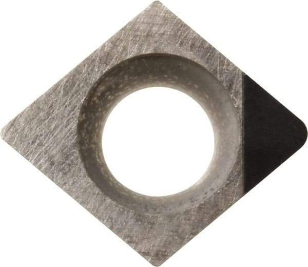 Kyocera - CCGW21.51 Grade KPD001 Polycrystalline Diamond (PCD) Turning Insert - Uncoated, 80° Diamond, 1/4" Inscr Circle, 3/32" Thick, 1/64" Corner Radius - Americas Industrial Supply