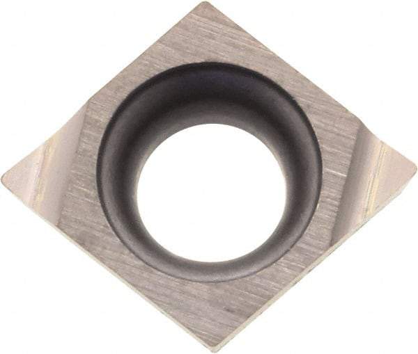 Kyocera - CCET11091 F Grade PV720 Cermet Turning Insert - TiCN (Megacoat Nano) Finish, 80° Diamond, 0.138" Inscr Circle, 0.055 Thick, 1/64" Corner Radius - Americas Industrial Supply