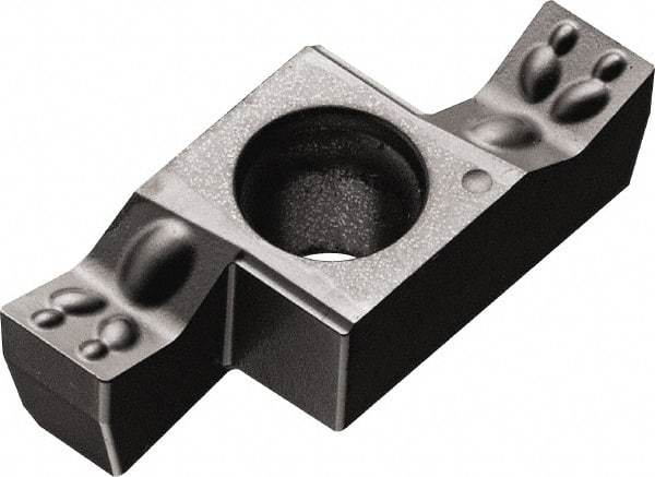 Kyocera - 450GE EM Grade PR1225, 4.5mm Cutting Width Carbide Grooving Insert - 6.5mm Max Depth of Cut, Right Hand, 0.2mm Corner Radius, Megacoat Finish - Americas Industrial Supply