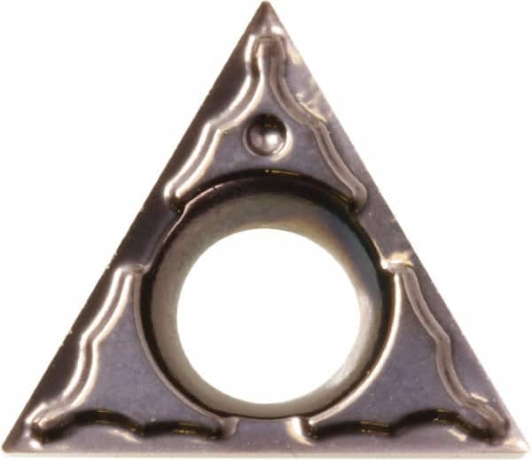 Kyocera - TBGT1.210.5 CF Grade PR1225 Carbide Turning Insert - Megacoat Finish, 60° Triangle, 5/32" Inscr Circle, 1/16" Thick, 0.008" Corner Radius - Americas Industrial Supply