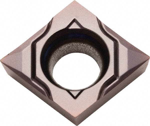 Kyocera - CCGT32.50.5 CK Grade PR1225 Carbide Turning Insert - Megacoat Finish, 80° Diamond, 3/8" Inscr Circle, 5/32" Thick, 0.008" Corner Radius - Americas Industrial Supply