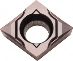 Kyocera - CCGT32.50.5 CK Grade PR1225 Carbide Turning Insert - Megacoat Finish, 80° Diamond, 3/8" Inscr Circle, 5/32" Thick, 0.008" Corner Radius - Americas Industrial Supply