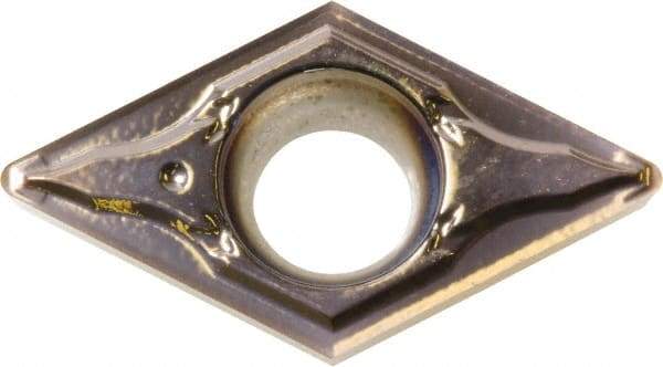 Kyocera - DCGT21.50.5 GF Grade PR1225 Carbide Turning Insert - Megacoat Finish, 55° Diamond, 1/4" Inscr Circle, 3/32" Thick, 0.008" Corner Radius - Americas Industrial Supply
