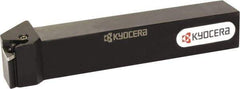 Kyocera - PTFN, Left Hand Cut, 90° Lead Angle, 25mm Shank Height x 25mm Shank Width, Negative Rake Indexable Turning Toolholder - 150mm OAL, TN.. Insert Compatibility, Series PTFN - Americas Industrial Supply