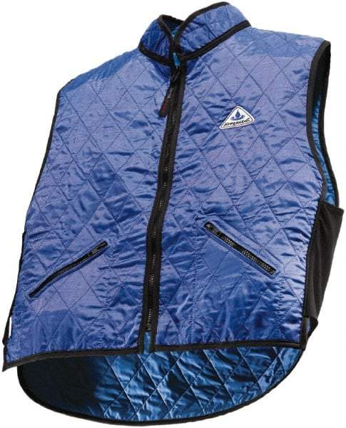 Techniche - Size XL, Blue Cooling Vest - Zipper Front, Nylon, HyperKewl - Americas Industrial Supply